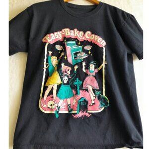 Creepy Co Size XS Easy Bake Coven Halloween Fall School Witch T-Shirt Black